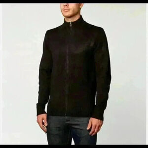 MENS JIMMY TAVERNITI Dark Blue  CARDIGAN SWEATER SIZE XL *